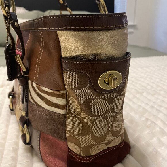 Vintage Coach Signature Patchwork Tote Bag - 10437 - Picture 6 of 11